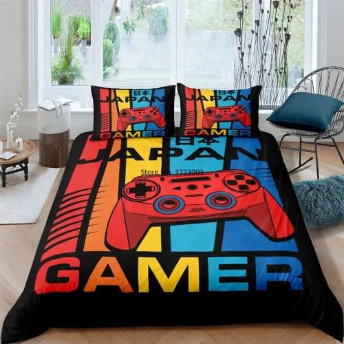 Gamepad Bedding Set Teenage Boy Bedroom Decoration Down Quilt Cover Pillowcase 3D Digital Print Home Textile