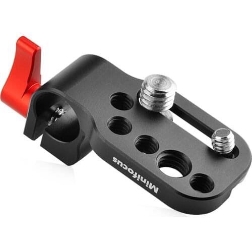 Mini Mounting Plate with 15mm Rod Clamp to Attach Monitor Microphone EVF Wireless Receiver to 15mm Rod Quick Release Mount