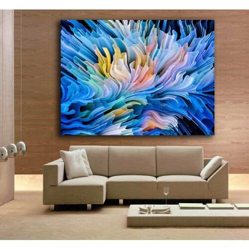 Fashion Oil Painting 5-(10) Colored line clouds Paiting Home Decor On Canvas Modern Wall Art Canvas Print Poster Canvas Painting