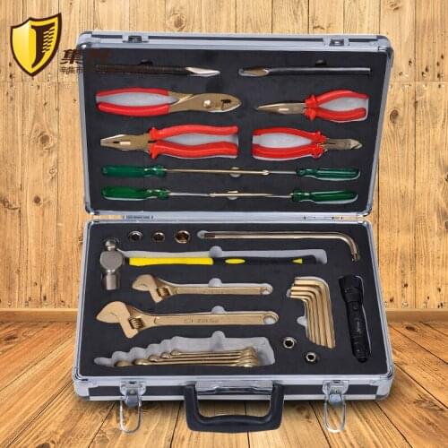 31pcs Non sparking Combination Tools Set, Beryllium bronze and Aluminium bronze Safety Hand Tools