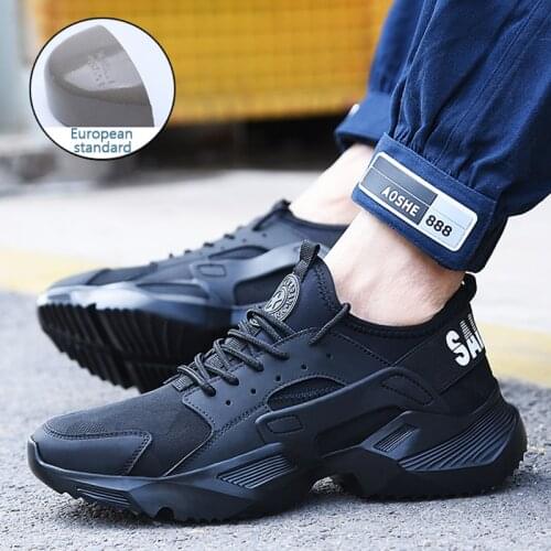 Indestructible Work Safety Shoes 2020 fashion sneakers Ultra-light soft bottom Men Breathable Anti-smashing Steel Toe Work Boots