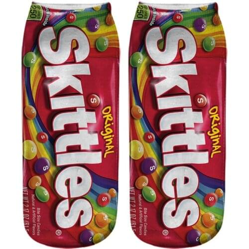 New Women Funny cartoon Socks Low Ankle 3D Printed Short Socks for Women Men Invisible Boat Socks Summer