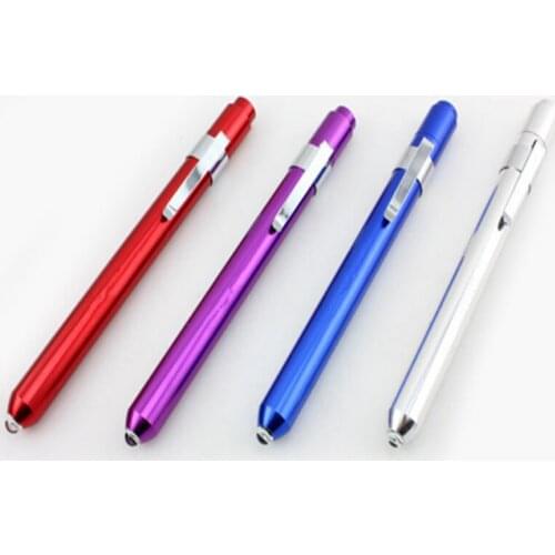 100pcs/lot New mini Doctors special LED light white light small flashlight medical pen lamp pupil pen pen lamp