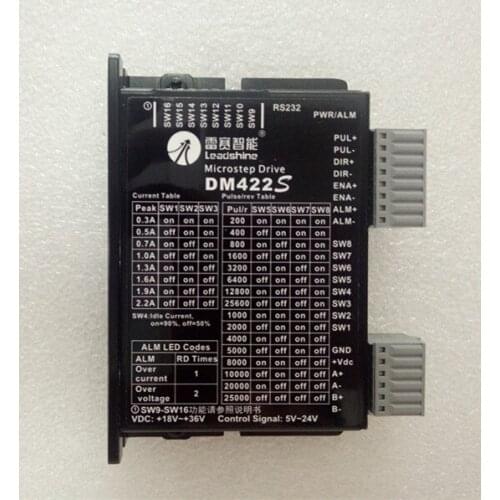Leadshine New 2-phase Digital Stepper Drives DM422S add more functions Auto Tunning 5-24V signal CW/CCW choose suit NEMA17 motor