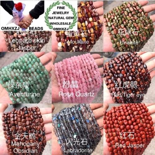 OMHXZJ Wholesale ZB172 6X8mm DIY Bracelet Necklace Jewelry Making Accessories Natural Stone Hot Fine Mixed Stone Jasper Beads