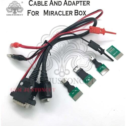 Original new 4 Adapters + cable Set for Miracle box / volcano box ( all best cable 100% original )