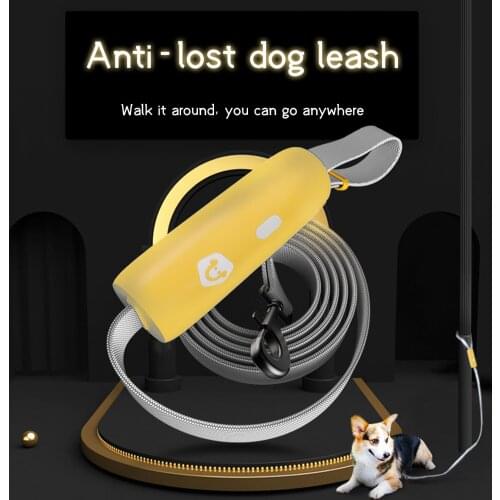 Adjustable Dog Leash Dog Collar With Anti-slip Lock Handle Pet Walking Training Leashes Rope Dog Running Hands Free Leashes