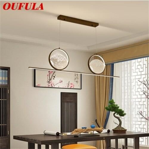 OUFULA Pendant Lights Contemporary LED Fixture Home Creative Decoration Suitable For Dining Room