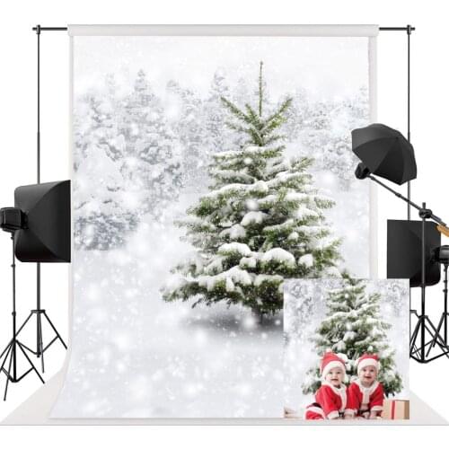 Christmas Backdrop Natural Winter Forest Snowflake Snowfall Background for Photography Snow Tree holiday Home Party Decoration