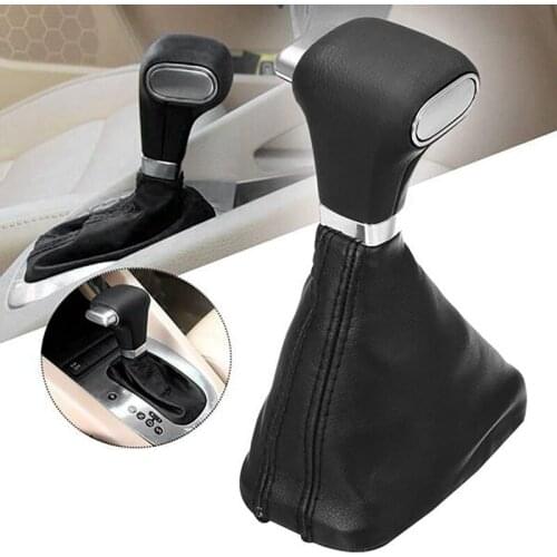 Shifting Knob for Tiguan MK5 Automatic Car Gear Stick Shift Knob with Leather Cover Car-Styling 2006-2011