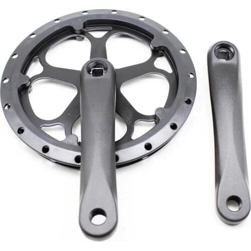 Bike Crankset 46T Aluminum Alloy 170mm Crank Length Folding Single Speed Bicycle Cycling Accessories Chain Wheel