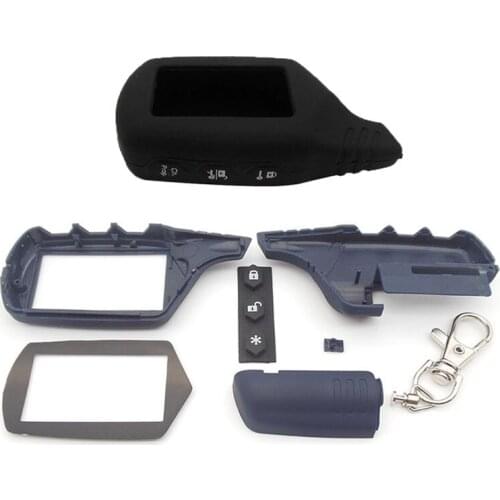 New A91 case keychain with A91 silicone case for starline A91 lcd two way car remote controller free shipping