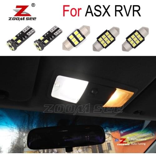 10pcs No Error White interior LED bulb number plate trunk reading light kit For Mitsubishi ASX RVR outlander sport (2010-2020)