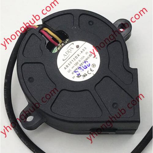 ADDA AB5012DX-A03 (A) DC 12V 0.15A 3-wire Server Cooling Fan