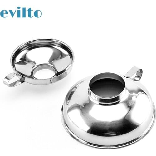 15cm Stainless Steel Wide Mouth Funnel Canning Hopper Filter Leak Wide-mouth Can for Oil Wine Jam Funnel Kitchen Cooking Tools