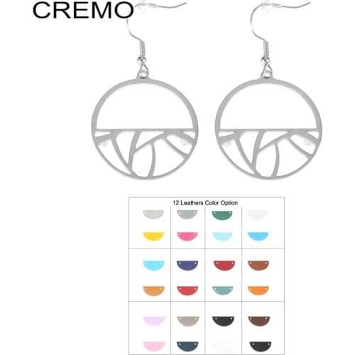 Cremo 2021 New Boucle Oreille Femme Earrings For Women Stainless Steel Earring Drop Hanging Earrings Pendant Leather Dangle Ear