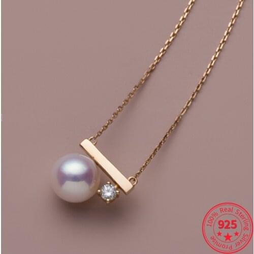 Titanium Balance Pearl Zircon Necklace Women 925 Sterling Silver Jewelry Designer T Show Runway Gown Rare Glam Japan Ins Glam