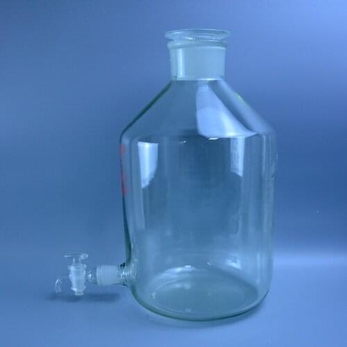 5000ml 1pc/lot aspirator bottle with ground-in glass stopper and stopcock Glass bottle with stopper for serving wine or water