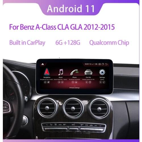10.25" 12.5"Qualcomm Android 10 for Benz A CLA GLA Class 2013-2018 Car Radio GPS Navigation Bluetooth WiFi Head Unit Screen