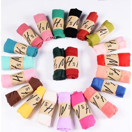 10pcs / lot paragraph cotton candy-colored scarves solid color scarves women scarves gift scarves women factory