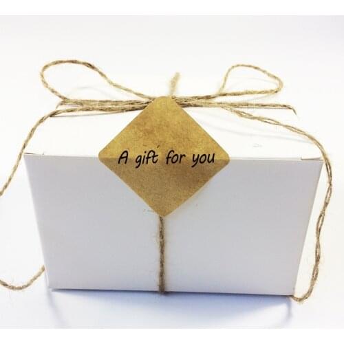 100PCS/Lot New Square design Kraft Blank Sealing sticker for Handmade Products DIY note gift package label