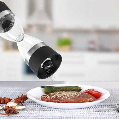 2 in 1 Dual Manual Salt Pepper Mill Hourglass Shape Spice Accessories Grinder Kitchen Kitchen Tool Kitchen Gadgets Easy to Clean
