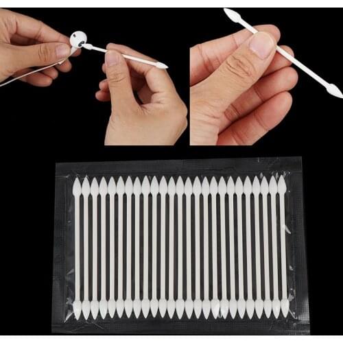 25Pcs Cotton Disposable Stick Cleaning Tool For Earphone Charge Port Cotton Stick For Ear Cleaning drop shipping