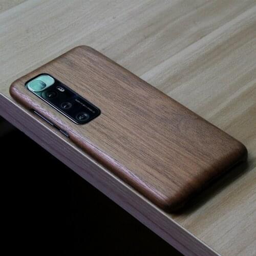 Real wood phone case for xiaomi Mi 10 Ultra cover light thin walnut Rosewood bamboo Business