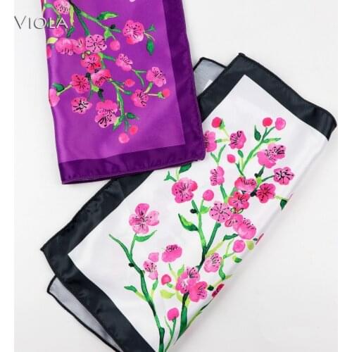 Floral Silk Texture Pocket Square Smooth Soft High Quality Polyester Hankies Business Tuxedo Tie Men Handkerchief Gift Accessory
