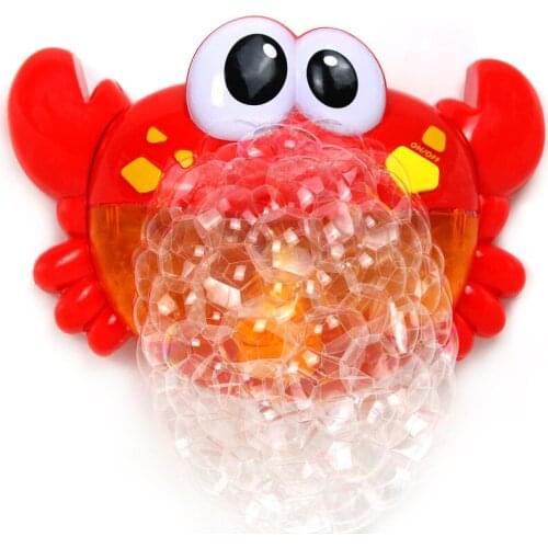 Baby Bath Toy Bubble Crab Frog Whale Funny Toddler Bath Bubble Maker Pool Bathtub Soap Bubble Machine Bathroom Toy Gift for Kids