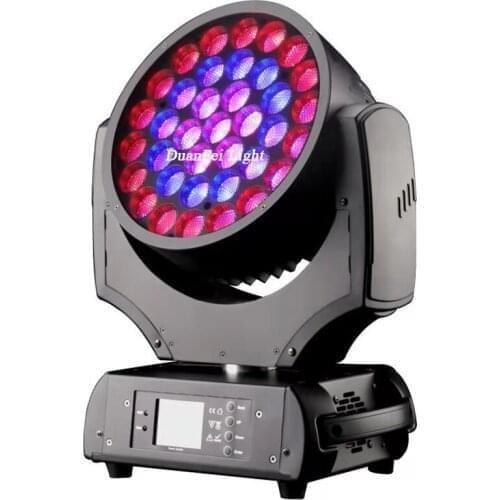 6pcs Disco Stage Moving Light 37pcs 15W 4-in-1 RGBW LED Moving Head Wash Zoom For Event Show