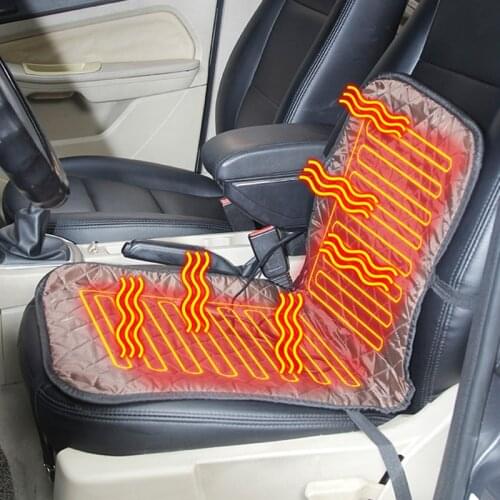 Quality 12V Heated Car Seat Cushion Cover Seat Heater Warmer Winter Household Cushion Cardriver Heated Seat Cushion Black Brown