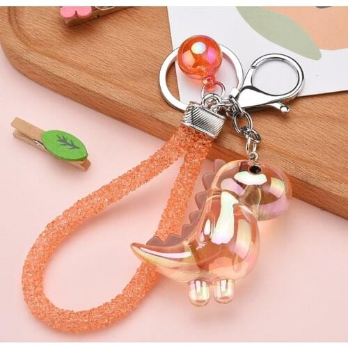 Dinosaur Doll Keychain New Acrylic Cute Animal Charm Key Chains Creative Car Bag Pendant Keyring for Women Men