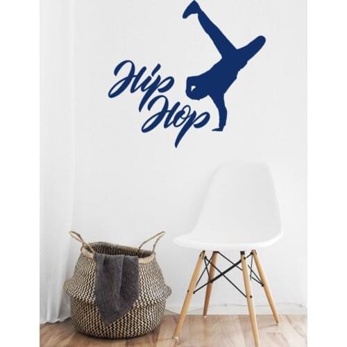 Hip Hop Boy Breakdancing Dance Stickers Home Bedroom Wall Art Decoration Removable A001220