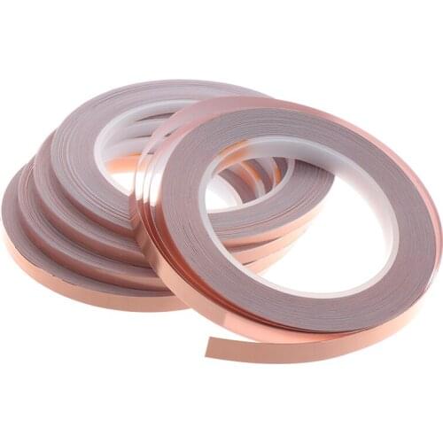 New 20 Meters Single Side Conductive Copper Foil Tape Strip High Quality Adhesive EMI Shielding Heat Resist Tape Protection
