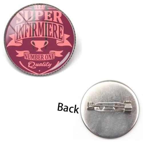 New Creative Nurse Brooch Super Hero Honor Chapter Gift Souvenir Couple Men and Women Glass Dome Party Bag Sweater Hanging Lover