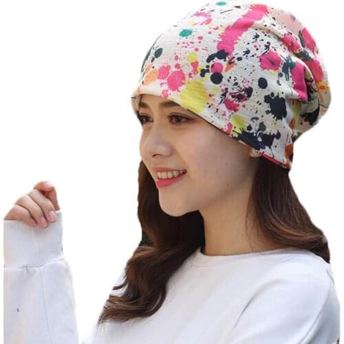 Cartoon Print Autumn Winter Hats For Women Men Hip Hop Beanies Skullies Unisex Men Cap Spring Warm Ladies Thin Knitted Hat Girl