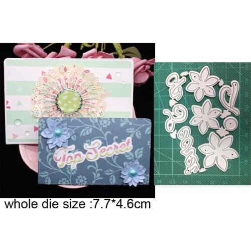 Letter Flower Border New 2021 Metal Cutting Dies for DIY Scrapbooking Paper and Card Making Decorative Embossing Dies Craft dies