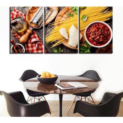 3 Pieces Pasta Posters and Prints Food Pictures for Kitchen Home Room Wall Decor Landscape Painting Canvas Print Drop Shipping