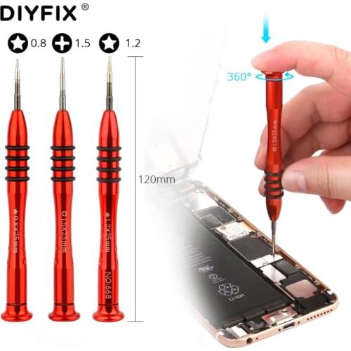 DIYFIX 1Pc Precision Screwdriver Y0.6 P2 P5 Pentalobe 1.5 Phillips for MacBook Mobile Phone MP3 Opening Repair Tools