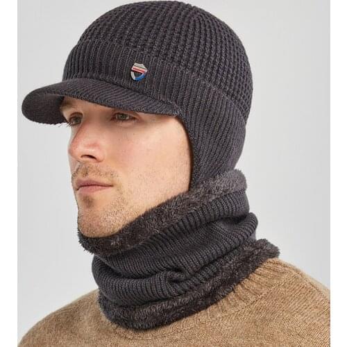 Winter Hat Mens Hat Outdoor Winter Ear Protection Cold And Warm Knitted Hat Woolen Hat Pullover Cap