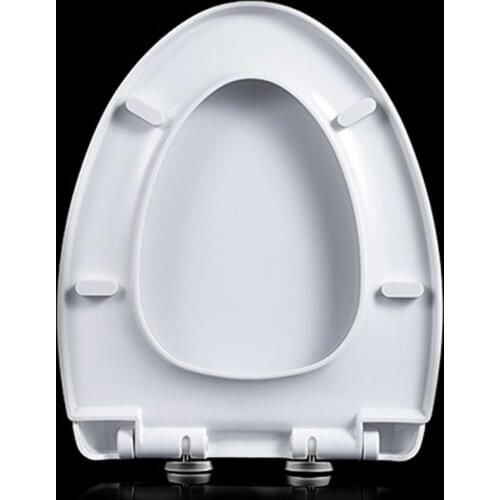 Toilet Seats V Type 01G Thicken White PP Material Silent Slow Down WC PP Universal Replacement Compression And Wear Resistance