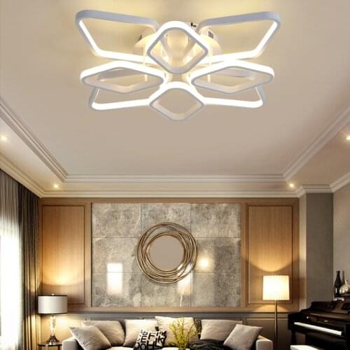 Modern Aluminum LED Chandelier For Living Room Dining Room Kitchen Bedroom Villa Office Foyer Restaurant Bar Indoor Home Lights