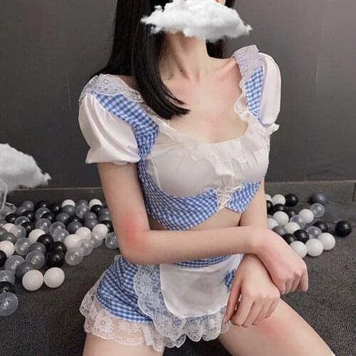 Passion Maid Uniform Suit Net Celebrity Shoot Sexy Lingerie Game Clothing Slutty Cosplay Apron Roleplay Sex Costume