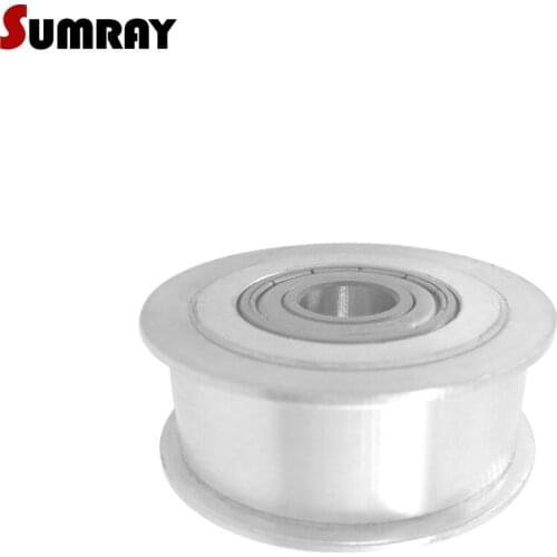 SUMRAY 3M 36T Idler Pulley Bore 5/6/8/10/12/15mm Tooth Belt Idler Pulley 11/16mm Belt Width NO Teeth Passive Pulley Wheel