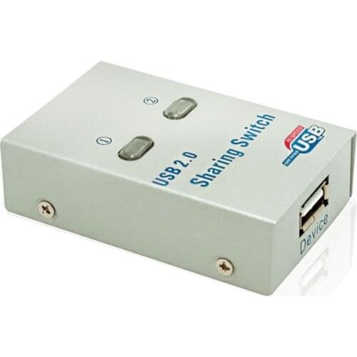 PC Computer USB 2.0 Auto / Manual Sharing Switch Hub 2 Port Adapter for Printer Scanner Plotter sharing adapter
