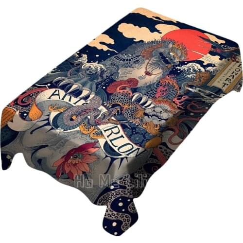 Japanese Ukiyo-e Spring Painting Art Tablecloth Indoor And Outdoor Unique Design