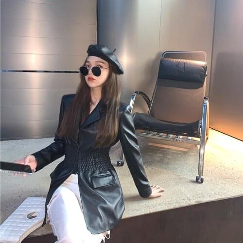 Women Coats 100% Genuine Leather Windbreaker Fashion Lady Natural Sheepskin Long Sleeves Jackets High Quality Soft H801