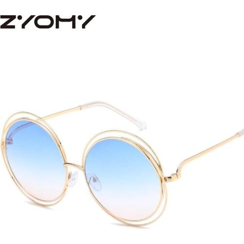 Q 2021 Casual Retro Sunglasses Women Brand Designer Goggles Round Driving Glasses Punk Retro Eyewear UV400 Gafas De Sol Mujer