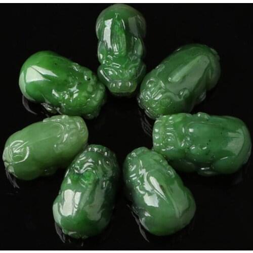 100% Natural Spinach Green and Tian Jade Mink Drop Jasper Mink Pendant